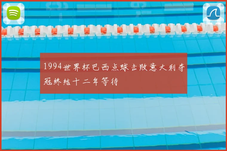 1994世界杯巴西点球击败意大利夺冠终结十二年等待